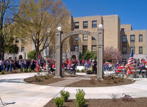 Arkansas State University-Jonesboro opened its Centennial Celebration with a re-dedication of the historic arch, the oldest extant structure on campus, at 2 p.m., April 1, 2009. The ceremony took place near Wilson Hall, another venerable building on ASU's historic quadrangle.