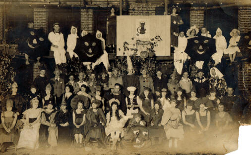 This Halloween party picture from 1920 provides insight into that era's campus life.