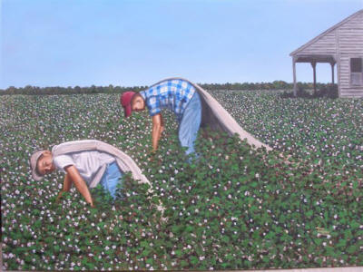Nancy LaFarra Wilson's "Is It Quittin' Time Yet?" will be on display through the month of September at the Southern Tenant Farmers Museum, Tyronza.