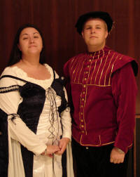 A puissant couple, Crystal Aronson and Jeremy Carter of the royal court, will duly entertain in this year's Madrigal Feaste.