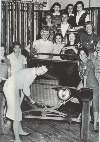 Homecoming 2009 will feature an historic reenactment of this iconic 50-year-old  photograph, using the actual car and featuring many of the women depicted in the original.