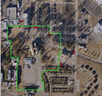 Perimeter of Twin Towers implosion site