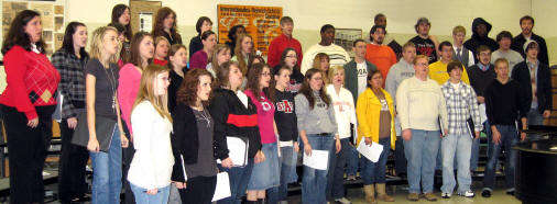 The ASU Concert Choir in rehearsal.