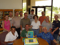Stan Trauth (seated, right) at celebration