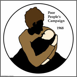 This iconic image, the Poor People's Campaign 1968 seal, was designed by Roland Freeman. Image (c) 2010 Roland L. Freeman.