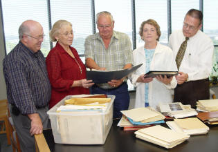 Reviewing donated papers at ASU Archives and Special Collections