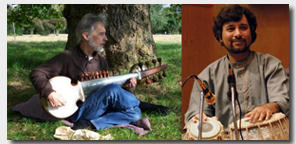 Jim Palmer, sarod, left, and Samir Chatterjee, tablas, right, will perform Tuesday, Oct. 5, at 7:30 p.m., when ASU's Lecture-Concert Series presents Music of India in the Fine Arts Recital Hall.