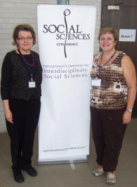 Dr. Barbara Warner, left, and Dr. Catherine C. Reese, right, recently presented research at the Fifth International Conference on Interdisciplinary Social Sciences in Cambridge, England.