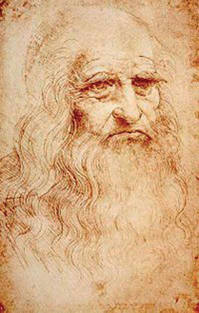 Leonardo Da Vinci's self-portrait as an old man.